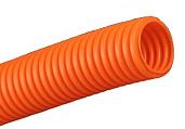 Труба гофрированная ПНД 50 мм тяжелая не распространяющая горение с протяжкой оранжевая PR02.0027 Промрукав