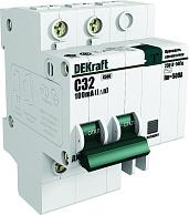 Выключатель автоматический дифференциального тока АВДТ 60А 2П двухполюсный характеристика С 4,5кА 100мА тип AC ДИФ-101 15017DEK DEKraft