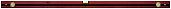 Уровень "Оптима", 3 глазка, красный корпус, фрезерованная рабочая грань, шкала 1200 мм 18026 КУРС