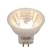 Лампа светодиодная 3 Вт GU4 MR11 3000К 200Лм прозрачная 12В Рефлектор LED-MR11-3W/WW/GU4 GLZ21TR UL-00001700 Uniel