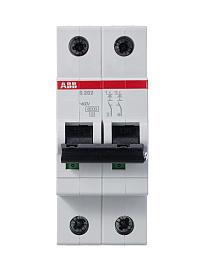 Выключатель автоматический модульный S202 6А 2П двухполюсный C 6кА 2CDS252001R0064 ABB