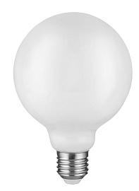 Лампа светодиодная F-LED G125-15w-827-E27 OPAL (филамент, шар опал, 15Вт, тепл, E27) (20/240) Б0047038 ЭРА