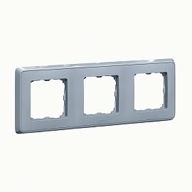 Рамка для розеток и выключателей 3 поста жемчужно-серый 695986 Legrand