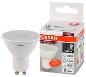 Лампа светодиодная 5 Вт LED Value PAR16, 400Лм, 6500К (холодный белый свет) GU10, PAR16 матовая, 220…240В 4058075581395 OSRAM