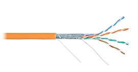 Витая пара F/FTP  4 пары, Кат.5e, однож медный, 0,49мм, внутр LSZH, оранжевый, 305м кабель NKL 2200C-OR NIKOLAN