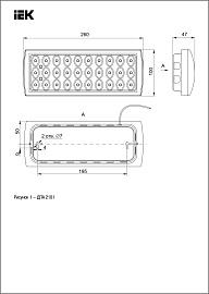Светильник аварийный светодиодный ДПА 2101, непостоянный стационарный аккумулятор 4ч, 30LED, IP20,   LDPA0-2101-30-K01 IEK