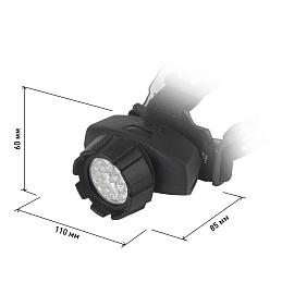 Фонарь налобный GB-603 14хLED 3хAAA 4 реж. черн. блист.   Б0031383 ЭРА