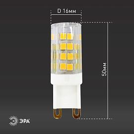 Лампа светодиодная 5 Вт G9 JCD 2700К 400Лм 170-265В капсульная ( LED JCD-5W-CER-827-G9 ) Б0027863 ЭРА