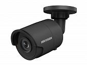 Камера видеонаблюдения (видеокамера наблюдения) IP уличная цилиндрическая 2Мп, объектив 4 мм DS-2CD2023G0-I (4mm) (Черный) HikVision