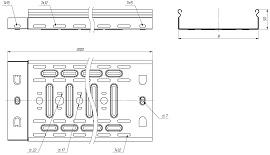 Лоток перфорированный T-Line 50х100х3000-0,55мм L5010001-0,55 EKF