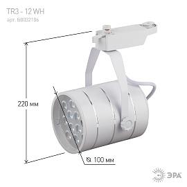 Светильник светодиодный трековый 12Вт 4000К 840Лм 220В белый  ( TR3 - 12 WH ) Б0032106 ЭРА