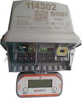 Счетчик электроэнергии однофазный многотарифный (2 тарифа) Милур 107.22G-3-D 5-80А 230В 1/2 RF (433MHz), GSM крепление на опору, выносной пульт в комлекте ЖКИ Милур (электросчетчик)