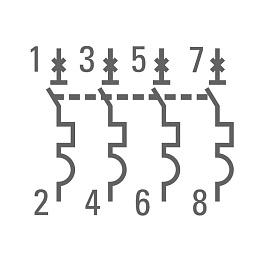 Выключатель автоматический 0,5А 4П четырехполюсный характеристика C 4,5kA ВА47-63 PROxima mcb4763-4-0.5C-pro EKF