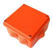 Коробка огн. E110,о/п 100х100х55,без галогена, 6 вых., IP55, 6P, (1,5-10 мм2), цвет оранж 43367HF JBS100