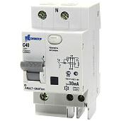 Выключатель автоматический дифференциального тока двухполюсный АД-063Про, 2Р, 50А, Idn-30mA, тип А 7000606 Контактор