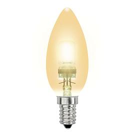 Лампа галогенная 42Вт Е14 HCL-42/CL/Е14 candle gold. свеча золотая. 04119 Uniel