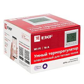 Термостат умный для теплых полов электронный 16A 230В Wi-Fi Connect ett-4 EKF