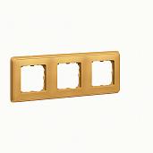 Рамка для розеток и выключателей 3 поста матовое золото 695983 Legrand