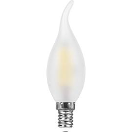 Лампа светодиодная 9 Вт E14 C35T 2700К 800Лм матовый 230В свеча на ветру белый теплый 25959 Feron