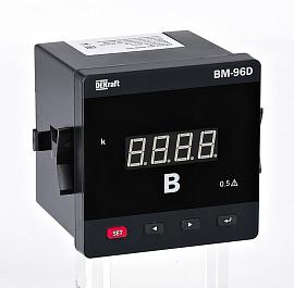 Вольтметр цифровой 96x96мм однофазный, вход 100В, LED-дисплей ВМ-96D 50366DEK DEKraft