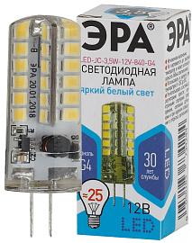 Лампа светодиодная 3,5 Вт G4 JC 4000К 280Лм 12В капсульная (LED JC-3,5W-12V-840-G4) Б0033196 ЭРА