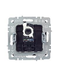 Розетка компьютерная RJ45 кат.5E РК10-БрЧ черный BR-K10-1-K02 BRITE  IEK