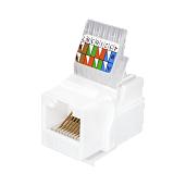 Keystone Jack 8P8C (RJ-45), UTP, 5e. заделка без инструмента, белый 10-0312 SUPRLAN