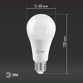 Лампа светодиодная 25 Вт E27 A65 4000К 2000Лм матовая 170-265В грушевидная ( LED A65-25W-840-E27 ) Б0035335 ЭРА