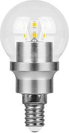 Лампа светодиодная 3,5 Вт E14 G45 2700К 300Лм прозрачная 230В шар LB-40 25284 Feron