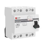 Выключатель дифференциального тока ВДТ (УЗО) 40А 4П четырехполюсный 30мА PROxima elcb-4-40-30-em-pro EKF