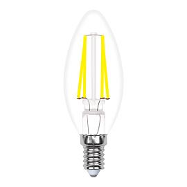 Лампа светодиодная 5 Вт E14 C35 3000К 420Лм прозрачная 200 250В свеча Multibright филаментная LED UL-00002367 Uniel