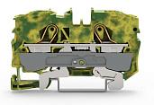 2-проводные клеммы с заземлением 10 мм² подходят для исполнений Ex e II, боковая и центральная маркировка  2010-1207 WAGO