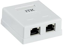 Розетка компьютерная RJ45 настенная кат. 6 FTP 2-порт CS2-1C06F-22 ITK