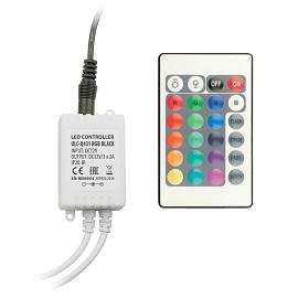 Контроллер для управления светодиодными лентами 12V ULC-Q431 RGB BLACK, с пультом ДУ ИК. UL-00001113