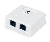 Розетка компьютерная RJ-45, категория 5e, двойная, внешняя WS-8P8C-Cat.5e-2 7247c Cabeus