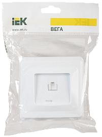 Розетка одноместная RJ45 компьютерная РК10-ВБ Cat5e белый ВЕГА (EKV15-K01-DM) IEK