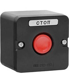 Кнопочный пост ПКЕ 212-1 У3 10А 660В 1 элемент красный цилиндр накладной IP40 ET519065 Электротехник