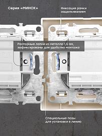 Розетка RJ45+RJ45 компьютерная Минск скрытой установки в сборе бежевый ERK02-035-20 EKF