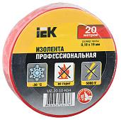 Изолента ПВХ красная 19х20м UIZ-20-10-K04 IEK