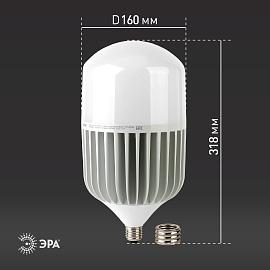 Лампа светодиодная 100 Вт E27 T160 6500К 8000Лм матовая 170-265В колокол ( LED POWER T160-100W-6500-E27/E40 ) Б0032090 ЭРА