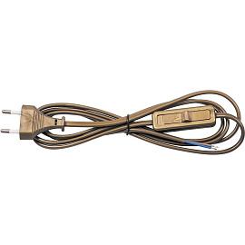 Провод с евроштекером и выключателем H 03 VV-F 2х0,75 мм² 2,5А, 1,9м, цвет золото REV 24516 2