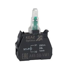 Световой блок OptiSignal D22 A45-SB-VM6 синий 110-230 В AC/DC с защитой от наводок ZBVM6 362253 КЭАЗ