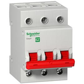 Выключатель нагрузки 3-полюсный EASY9 3п 100А на DIN-рейку Schneider Electric (EZ9S16391)