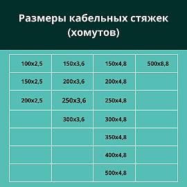 Стяжка кабельная (хомут) 200х3,6 нейлон черный /100шт./  ELO102070300014 Turmalion