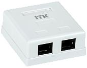 ITK Настенная информационная розетка RJ-45, кат.6, 2 порта CS2-1C6U-22 IEK