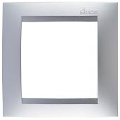 Рамка для розеток и выключателей 1 пост 1500610-033 Simon 15 алюминий