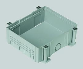 Коробка монтажная скрытой установки в бетон под люк в пол на 4 S-модуля, глубина 80-130 мм, пластик G44 Simon Connect