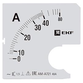 Шкала сменная для амперметра A721 40/5А-1,5 EKF PROxima