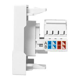 Розетка RJ45 кат. 5e, 2 модуля EKF