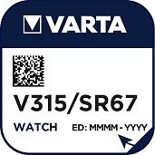 Элемент питания V315 (SR716SW, SR67) д/часов (00315 101 111) батарейка оксид-серебряная 315101111 VARTA
